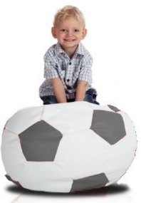 Sedací vak futbalová lopta malá bielosivá EMI
