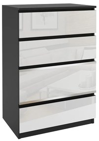 Komoda 30 Belini čierny / biely  BH KOM1/2/B/WI/3W1B/0