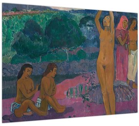 Sklenený obraz - Paul Gauguin, The Invocation, reprodukcia (70x50 cm)