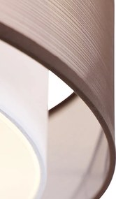 Moderné hnedé a biele stropné svietidlo 50 cm 3-svetlo - Drum Duo