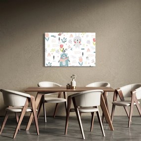 Obraz - Zvieratká na lúke (90x60 cm)