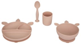 Atmosphera Créateur d'intérieur Detský silikónový jedálenský set Unicorn – tanier, miska, šálka a lyžica