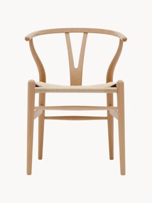 Drevená stolička's ručne tkaným sedadlom CH24 Wishbone Chair