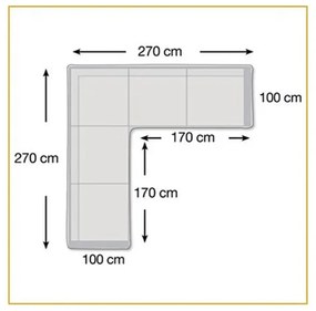 Ochranná plachta pre sedaciu súpravu L-Form XL (270x270x80 cm)