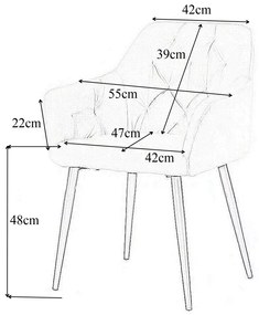 LuxuryForm DESIGN Jedálenská stolička Atlanta - zelená - SET 2 ks