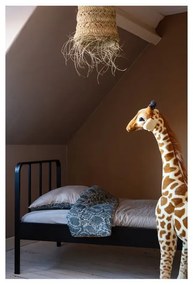 Čierna kovová jednolôžková posteľ s roštom 90x200 cm Mees – WOOOD