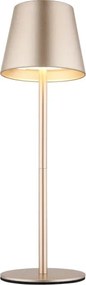 Globo 58488CH-LED Dotyková stmievateľná nabíjacia vonkajšia stolná lampa VANNIE 3W/5V IP54 1800mAh mosadz