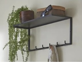 Nástenný šatníkový panel Sidney, čierny%