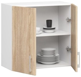 Kuchynská závesná skrinka Š 60 cm D2 Artus biela/sonoma