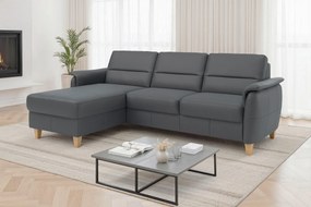 XXXLutz ROHOVÁ SEDAČKA, koža, čierna Sit & More - Sedačky - 00014403327S
