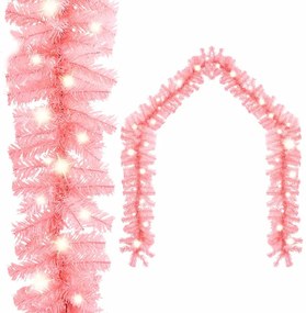 vidaXL Vianočná girlanda s LED svetielkami 20 m ružová