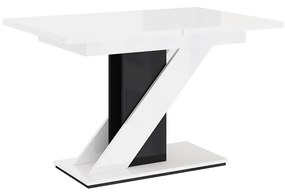 Moderný stôl Eksuper, Farby: čierny lesk / betón