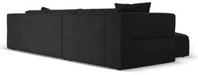 Čierna rohová pohovka, ľavý roh Esther - Milo Casa