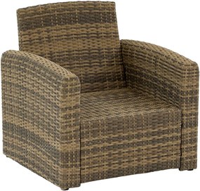 DEOKORK Ratanová zostava SANTORINI pre 5 osôb (hnedá)