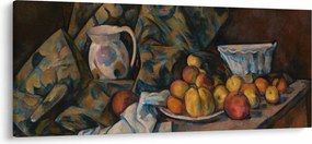 Obraz - Paul Cézanne, Still Life with Apples and Peaches, reprodukcia (120x50 cm)