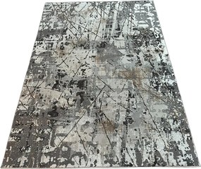 Moderný sivý koberec s abstraktným vzorom Luxess 25019-GRI Rozmer: 120x170 cm