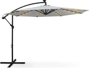 Záhradný slnečník MILIN s LED osvetlením 300 cm svetlosivý