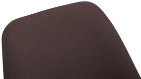 Stolička Borne V2 látka (SET 4 ks), drevené nohy orech - Hnedá