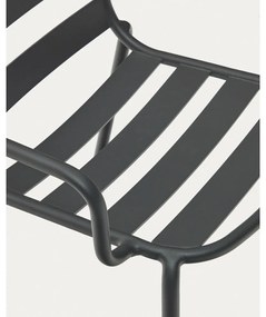 Tmavosivé kovové záhradné stoličky v súprave 4 ks Joncols – Kave Home