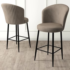 Set 2 ks. barových stoličiek Fornetto (cappuccino + čierna). Akcia -19%. Vlastná spoľahlivá doprava až k Vám domov. 1121656