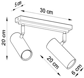 Bodové svietidlo DIREZIONE 2xGU10/40W/230V biela