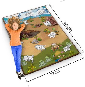 Rolovaná penová podložka na vyfarbovanie 120 x 90 x 0,3 cm Ricokids RK-344