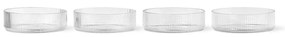ferm Living Jedálenská misa Ripple číra 12 cm 4 ks