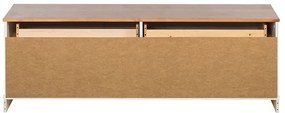 Biely TV stolík z borovicového dreva 137x47 cm Anita – Støraa