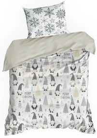 VIANOČNÉ RENFORCÉ OBLIEČKY DWARF 200X220 CM, 2 KS 70X80 CM VZOROVANÉ