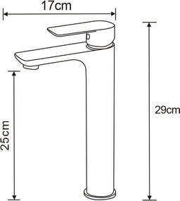 Mexen Alfa vysoká umývadlová batéria, biela-chrómová, 745710-02