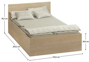 Jednolôžková posteľ 120 cm Discutibles (dub sonoma) (s roštom) (s úl. priestorom). Vlastná spoľahlivá doprava až k Vám domov. 1116306