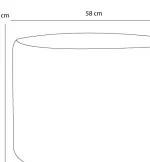 Taburet RABO, priemer 58 cm, žltý