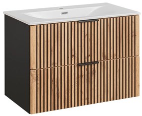 Kúpeľňová skrinka s umývadlom XILO U80/1 | 80 cm