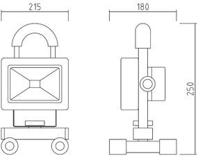APLED - LED Reflektor AKU LED/20W/230V IP65 6000K 2200 mAh