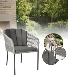 Záhradná stolička v modernom dizajne s nylonovým výpletom