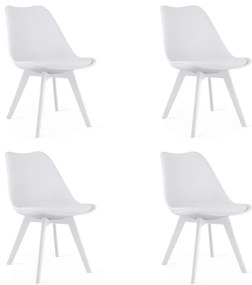 Set štyroch jedálenských stoličiek MARK biely (4 ks)