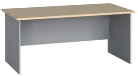 Kancelársky písací stôl PRIMO FLEXI, rovný 160x80 cm, sivá / breza