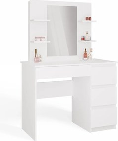 Toaletný stolík Marina Mijas 98,4 cm biely pravý