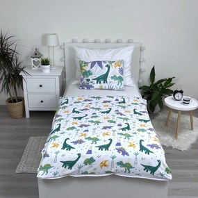 Jerry Fabrics Obliečky do postieľky 100x135 + 40x60 cm - Dino "Cute and wild"