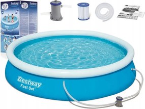 Samonosný rodinný bazén s kartušovou filtráciou 366 x 76 cm Bestway 57274