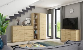 Šatníková skriňa Carlos 125/43 2D, dub artisan, 125 cm