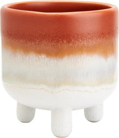 Oranžovo-biely kvetináč Sass &amp; Belle Bohemian Home Mojave, ø 7,5 cm
