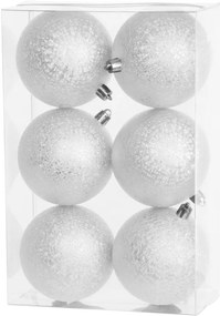 Gule MagicHome Vianoce, 6 ks, biela, na vianočný stromček, 8 cm