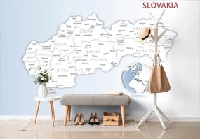 Tapeta podrobná mapa Slovenska