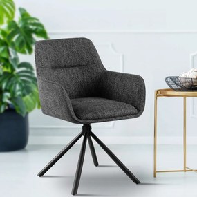 Stolička Tipton, látka - tmavošedá