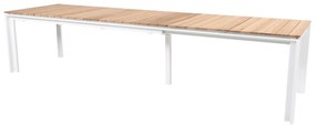 Optimum Teak rozťahovací jedálenský stôl biely 220-340 cm