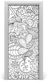 Samolepiace fototapety na dvere pozadia Zentangle 75x205 cm