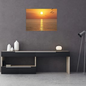 Obraz - Západ slnka nad oceánom (70x50 cm)