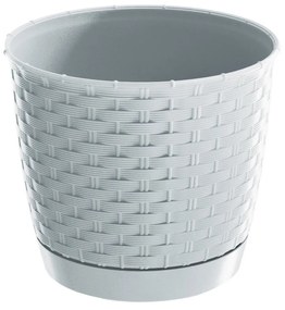 Plastový kvetináč Ratolla Round biela, pr. 16,5 cm