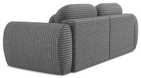 Tmavosivá menčestrová rozkladacia/s úložným priestorom pohovka 266 cm Kini – Makamii